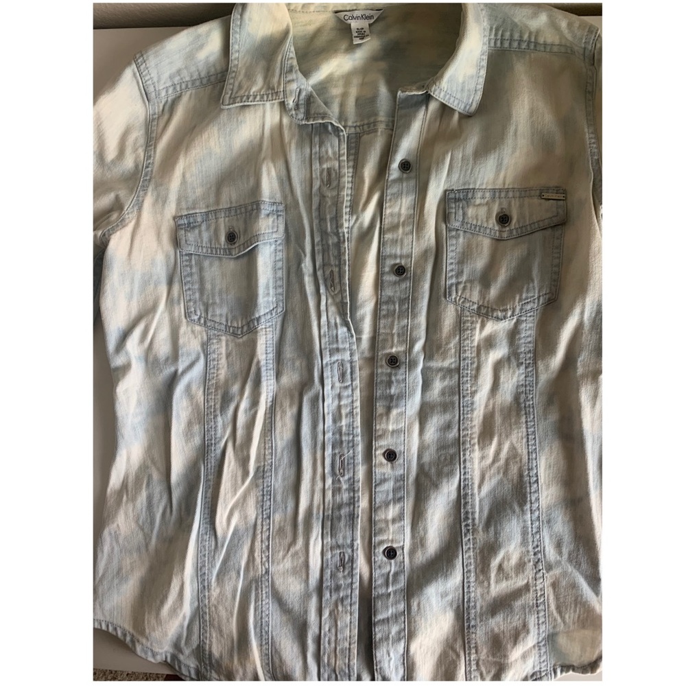 Small Calvin Klein Button Jean shirt